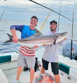 A couple enjoying a fishing cruise in New Smyrna Beach, Florida