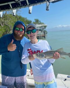 Couple fishing together in Florida