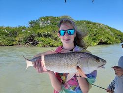 A redfish, 22 inches long, caught while fishing in Fort Myers.