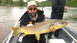 Fisherman with a sea trout catch in Arkansas