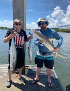 Two king mackerel, 23 inches, caught on fishing cruise in FL