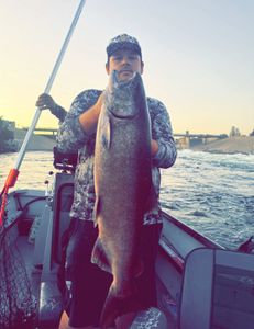 One person fishing in CA