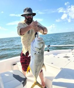 One person fishing on Dauphin Island