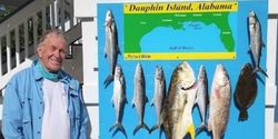 7 fishing rod with 7 fish caught in AL