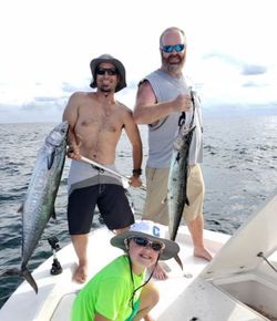 Two king mackerel, a popular game fish, caught during a fishing tour in Alabama