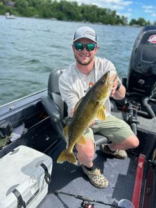 A lone angler fishing in Minnesota