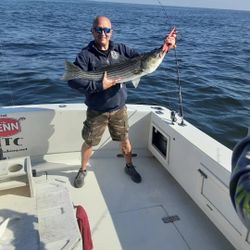 Striped bass caught by angler in Belmar