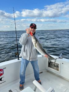 Striped bass caught by angler in Belmar