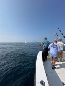 Angler fishing on the shores of Belmar