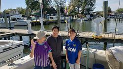Three anglers fishing in Baltimore