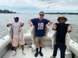 Six striped bass caught in Maryland while fishing