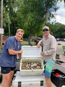 A man and a woman fishing in Homosassa