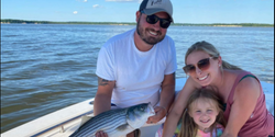 A single striped bass caught while fishing in MD