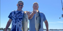 Two striped bass caught during fishing trip in Rock Hall