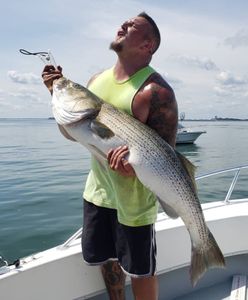 Lone angler fishing in Massachusetts