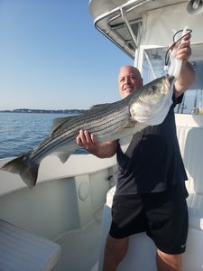 Striped bass caught in Winthrop