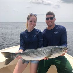 Striped bass caught during fishing trip in Newburyport MA