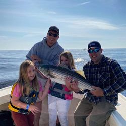 Striped bass fishing in Massachusetts