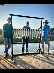 Three people fishing in Texas