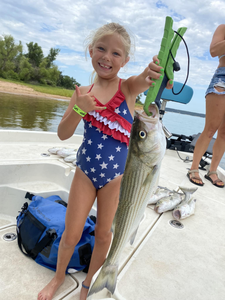 Striped bass caught while fishing in Cleburne