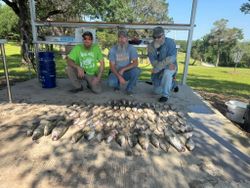 Three people fishing in Cleburne
