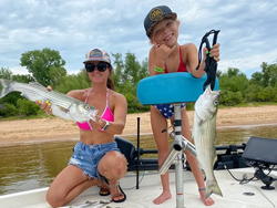 Two striped bass caught fishing in TX