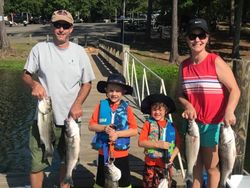 5 striped bass caught at Lake Murray