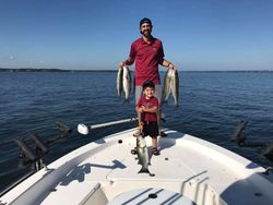 Two anglers fishing on Lake Murray