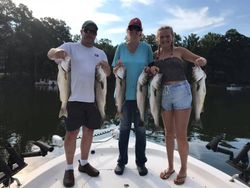 Four striped bass caught at Lake Murray