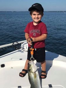Striped bass caught fishing at Lake Murray