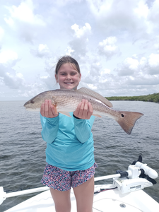 Huge 27-inch redfish landed on a stormy day in Weeki Wachee!