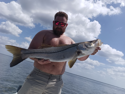 Catching a big one on a cloudy day.