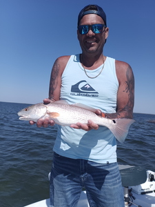 "Caught a nice one out on the water today!"