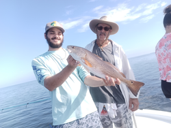 Big redfish landed on a partly cloudy day in Weeki Wachee!