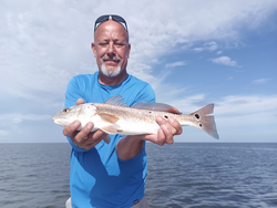 Redfish action in Weeki Wachee: Jigging and trolling under partly cloudy skies!