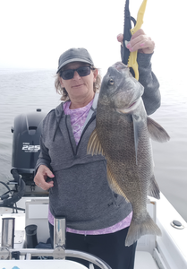Reeled in a big one on the boat today!