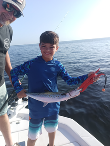 Mackerel magic: Jigging success on a clear day at Bayport!