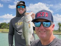 Large bass caught while fishing in Fort Worth TX