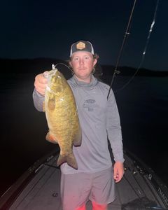 Smallmouth bass caught while fishing in Fort Worth Texas