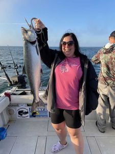 Coho salmon caught in Pulaski
