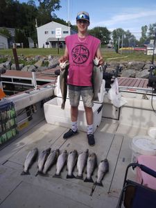 8 rainbow trout caught in NY