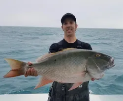 Photo of a 38-inch Mutton Snapper caught while fishing in key west fl