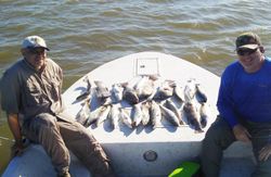 Two people enjoying a fishing and hunting adventure in Port O'Connor