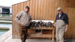 Two anglers enjoying a fishing trip in Port O'Connor
