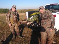 Two people fishing and hunting in Texas