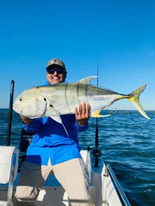 Giant trevally fish caught by angler in Galveston