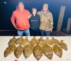 5 Southern Flounder caught fishing in Galveston