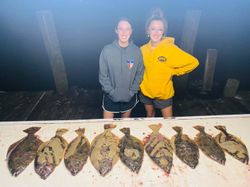 3 black grouper fish caught while fishing in TX