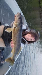 Angler with big 35-inch freshwater fish at Boulder Junction