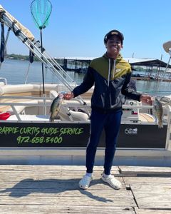 Two white crappie fish caught in Alba